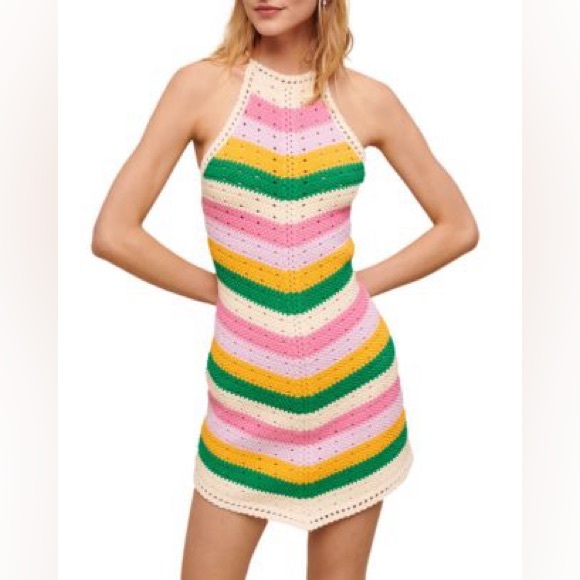 Maje Ramina Knit Halter Neck Mini Dress, NWT, Size French 40 - Picture 1 of 10